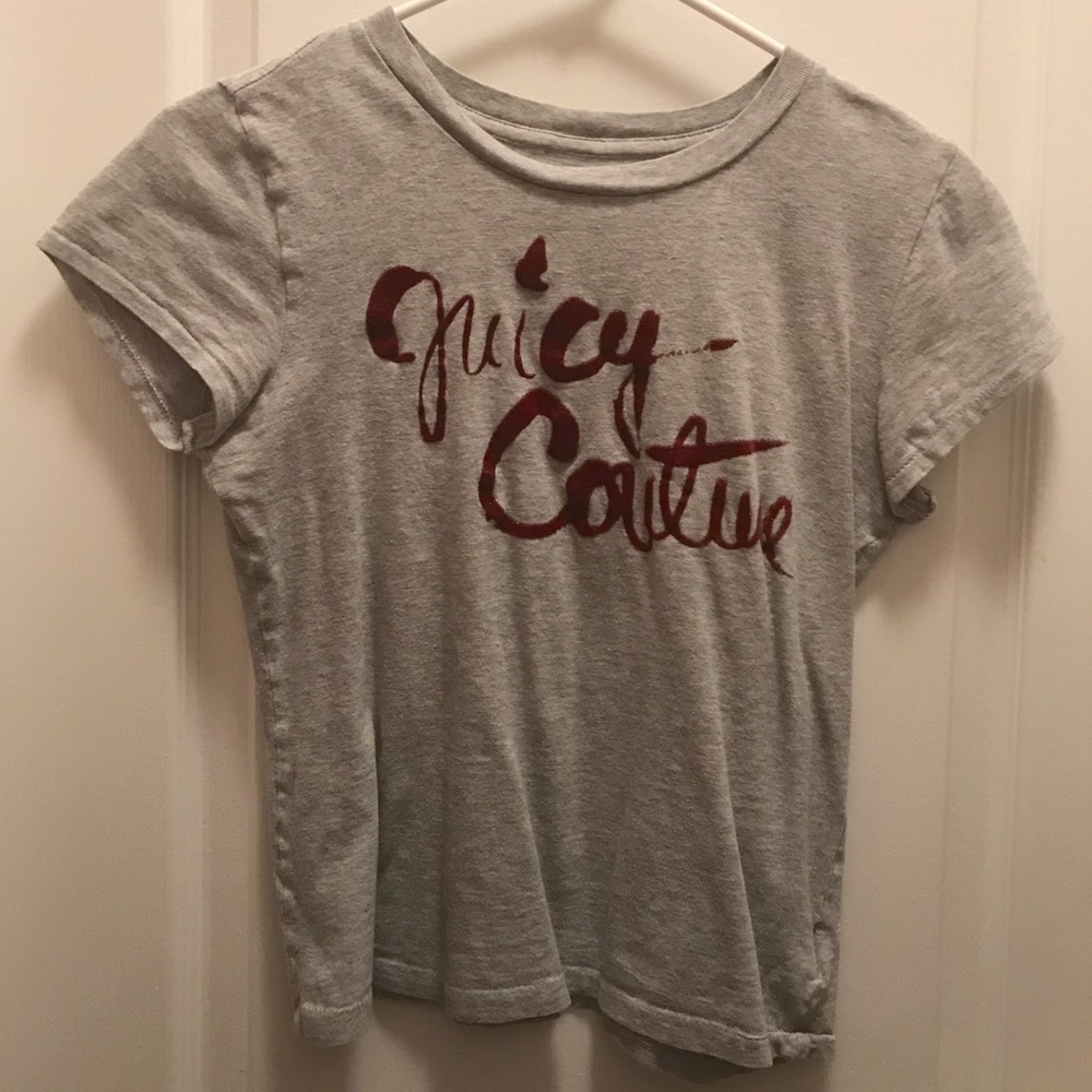 JUICY COUTURE GREY AND RED VELVET SHIRT!